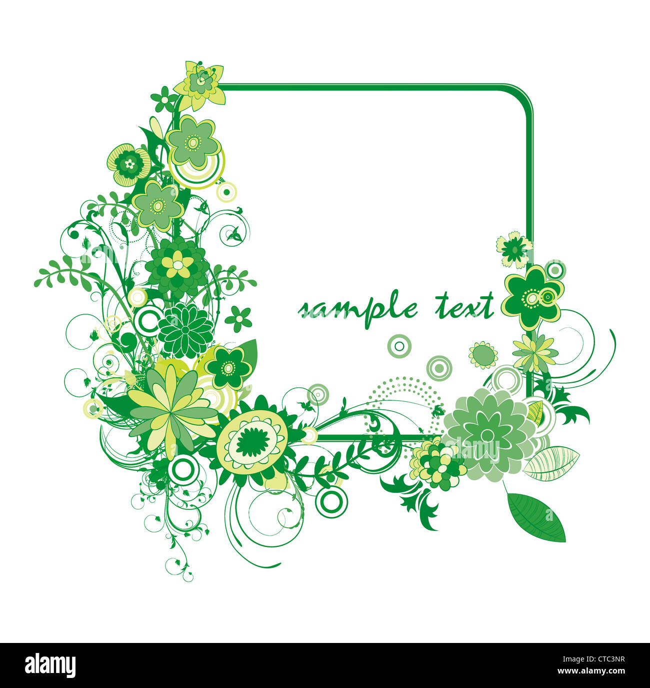 vector abstract frame with floral Stock Photo - Alamy