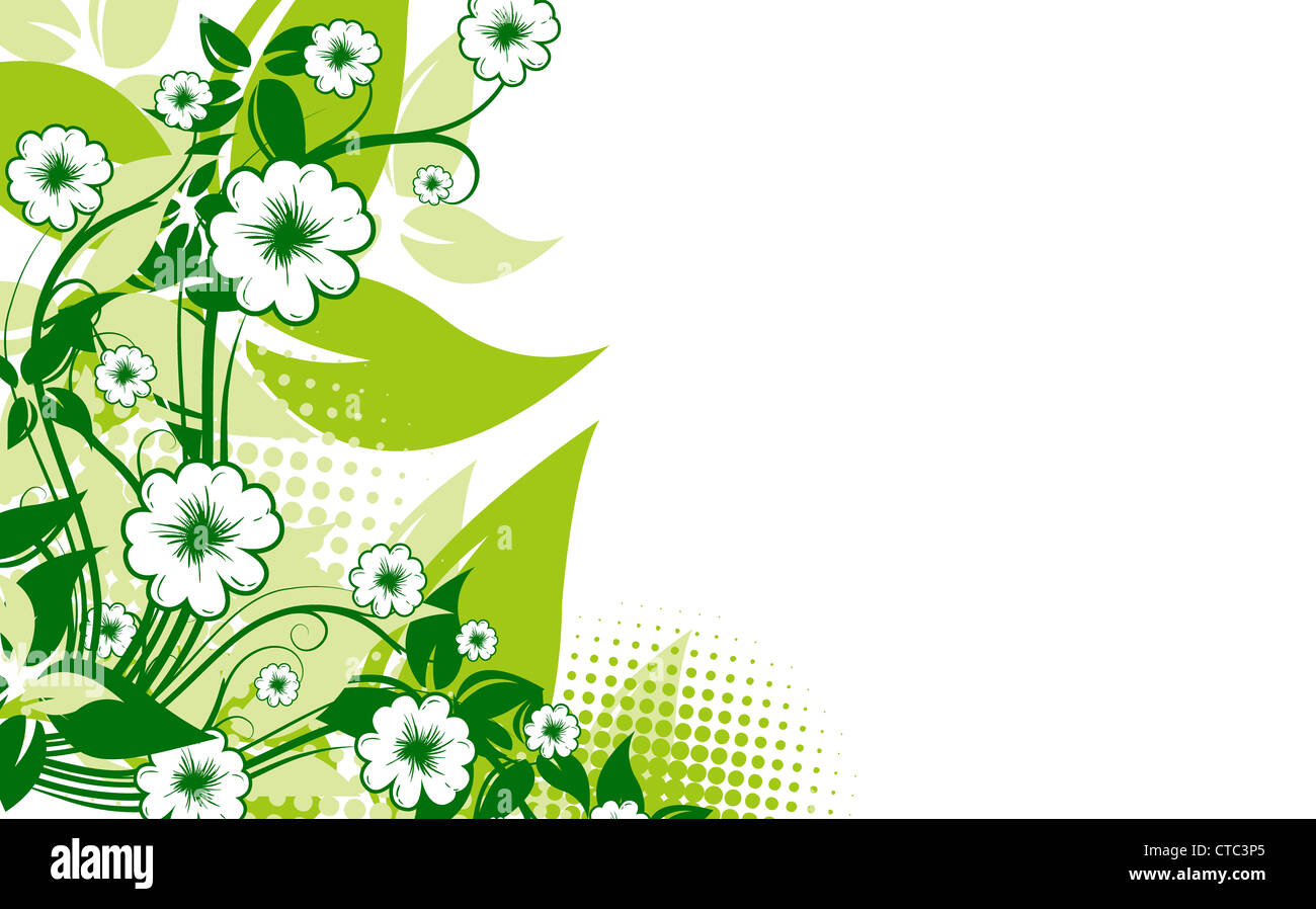 vector abstract background with floral Stock Photo - Alamy