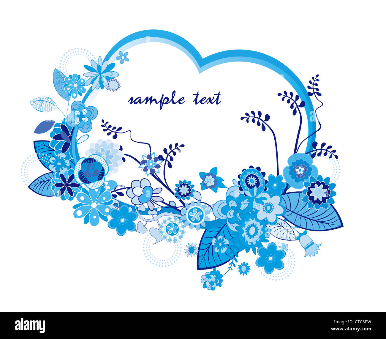 vector abstract frame with floral Stock Photo - Alamy