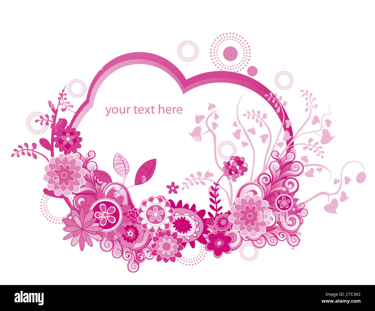vector abstract frame with floral Stock Photo - Alamy