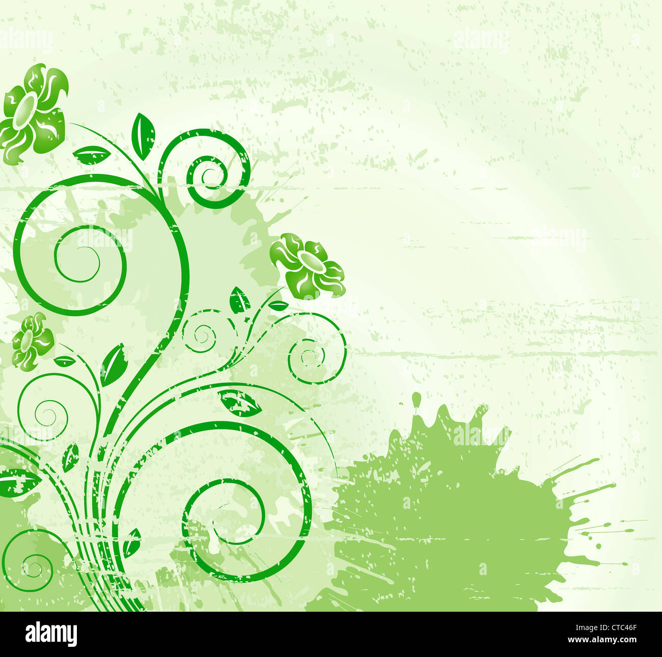 vector floral background with grunge Stock Photo - Alamy