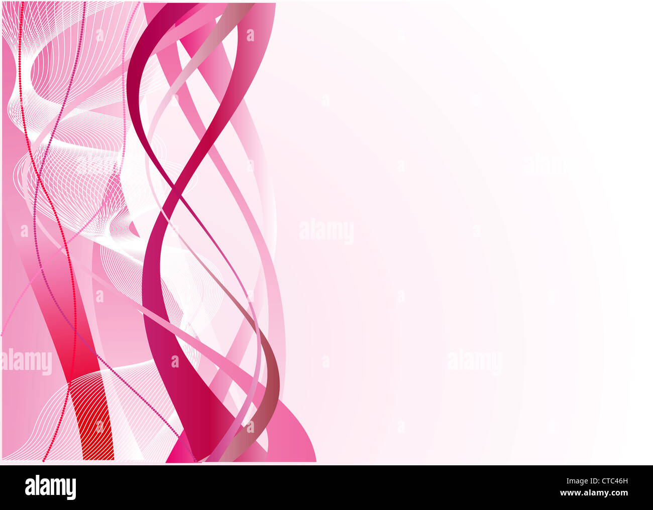 Vector illustration of pink abstract background made of curved lines ...