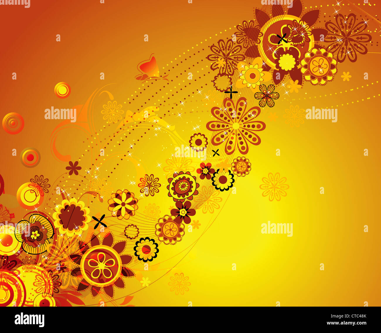 abstract floral background vector illustration Stock Photo - Alamy