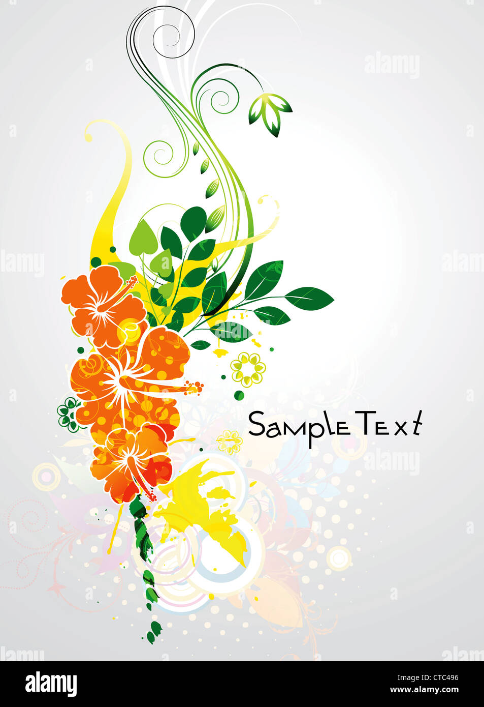 abstract floral background vector illustration Stock Photo - Alamy