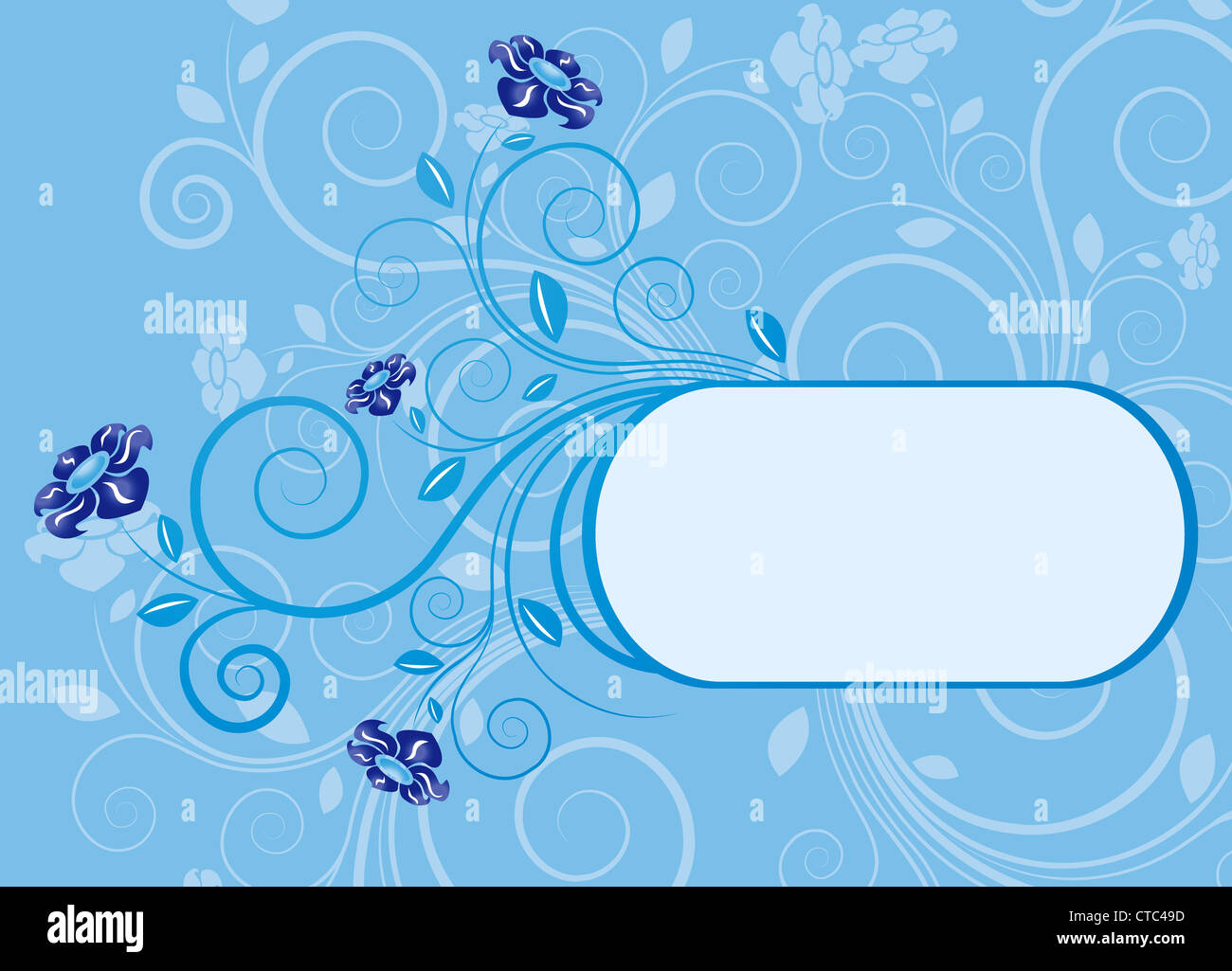 vector abstract frame with floral Stock Photo - Alamy