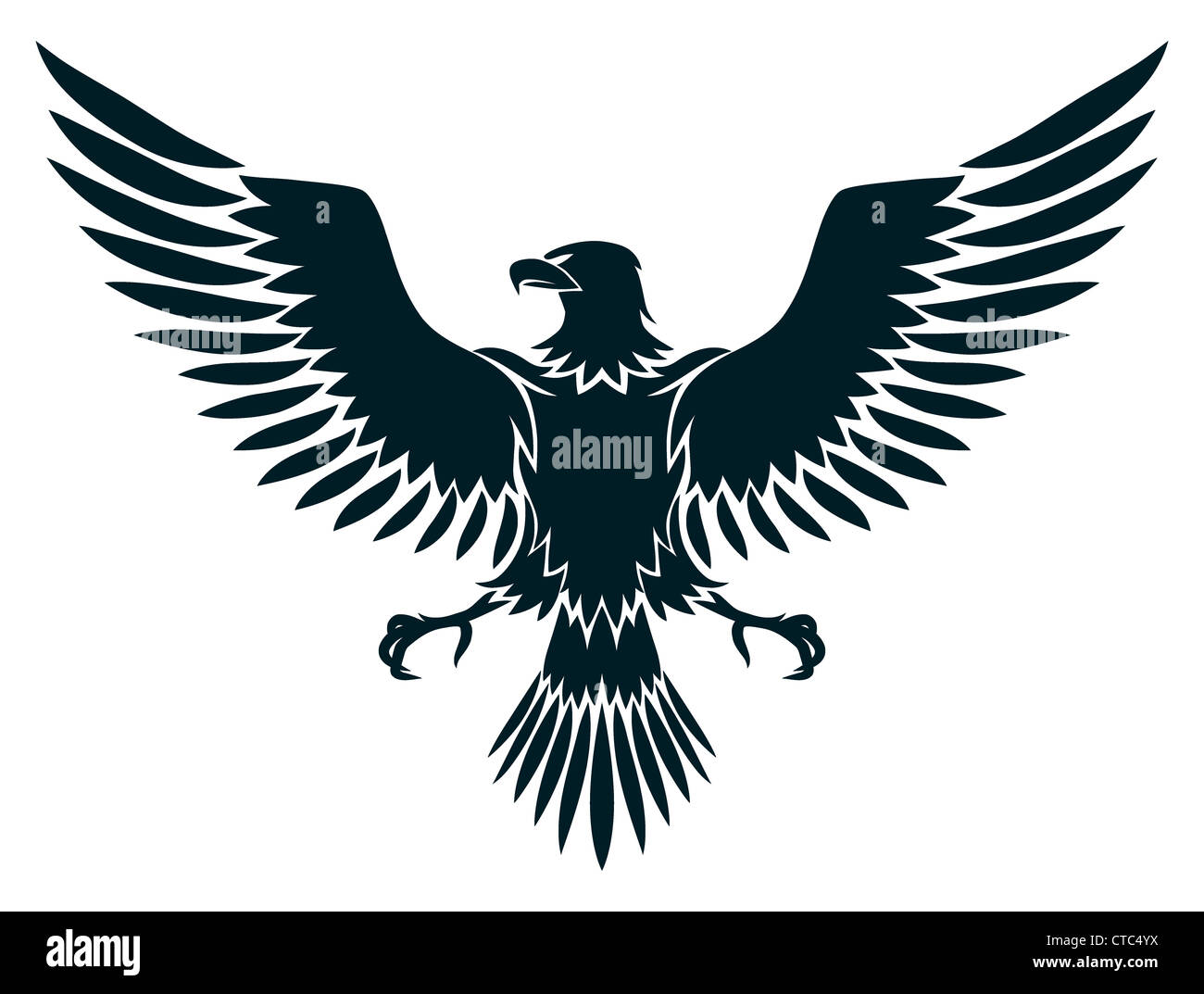 Vector illustration of coat-of-arms bird - Medieval Eagle of my own design  Stock Photo - Alamy