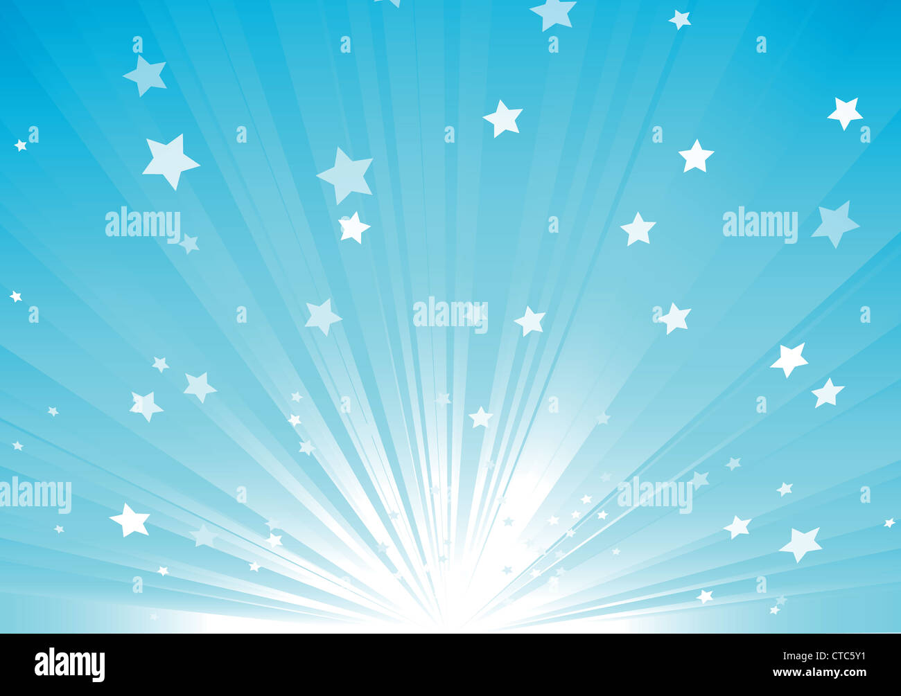 Vector illustration of blue Abstract background with light rays and ...