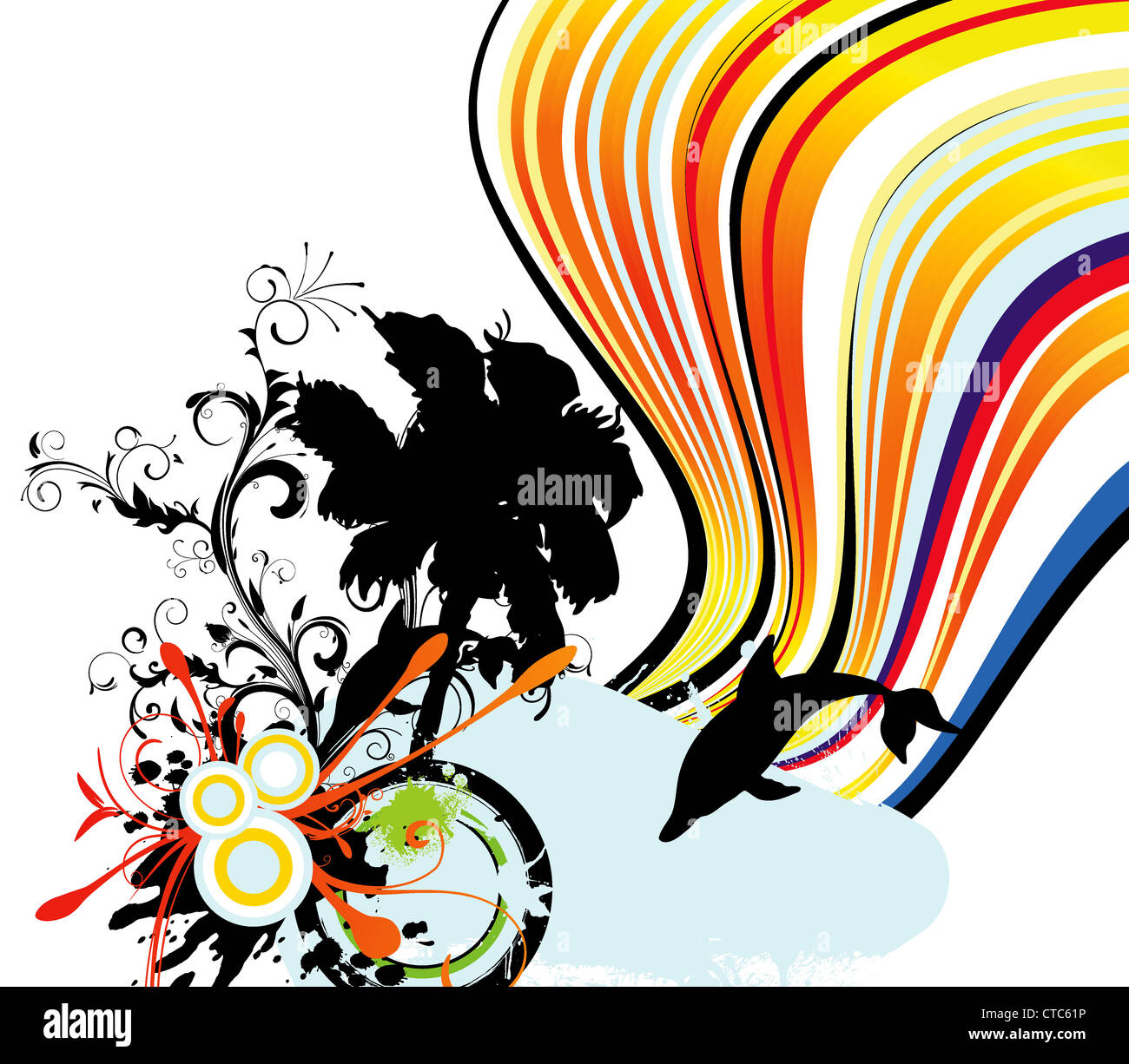vector abstract summer background Stock Photo - Alamy