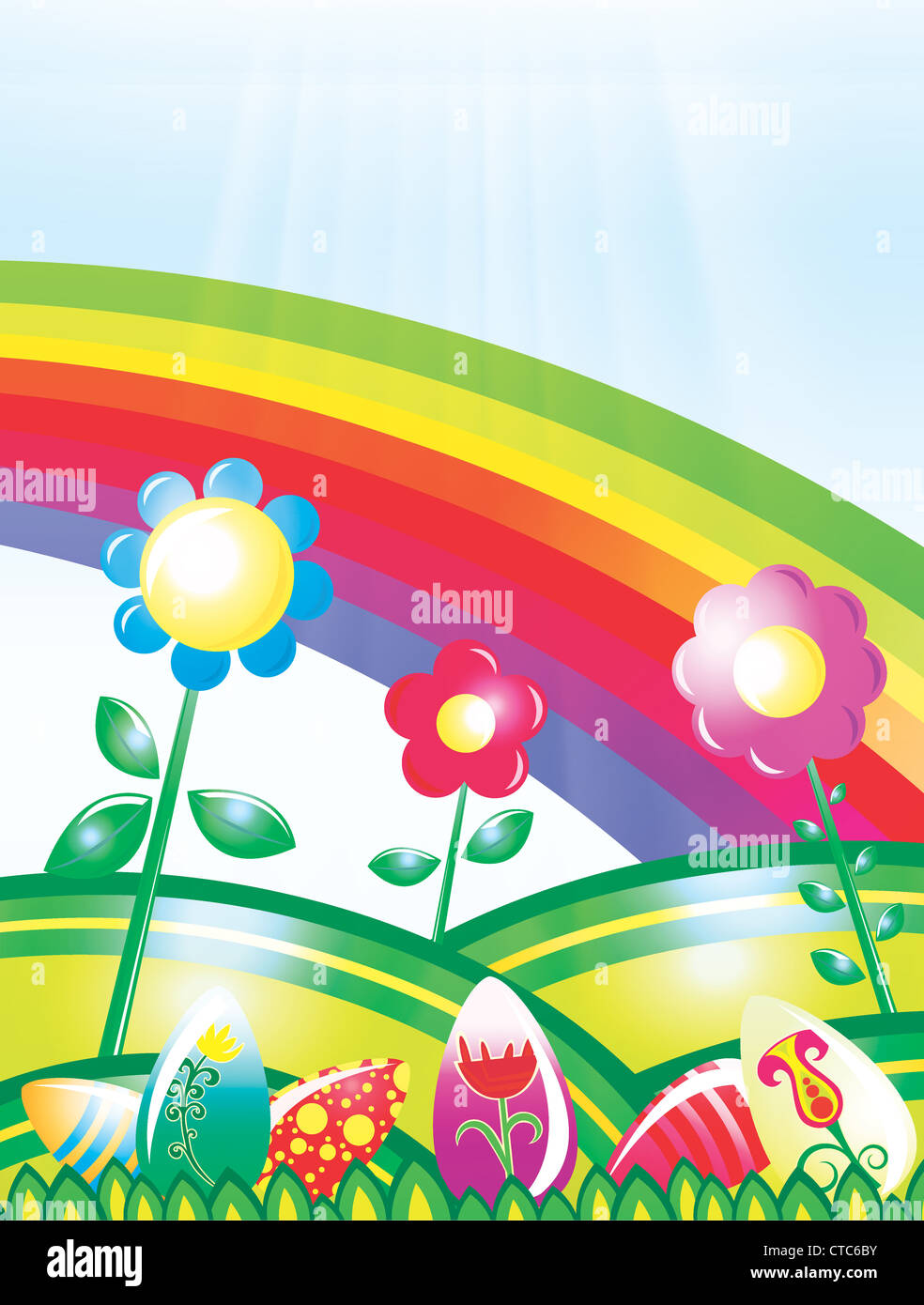 vector spring background with floral Stock Photo - Alamy