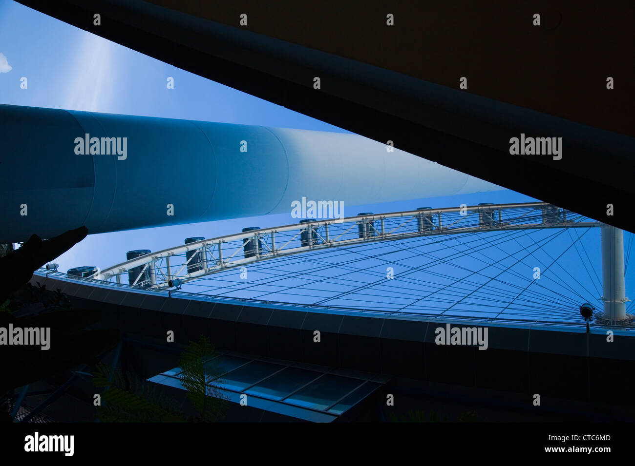 Underside image of the Singapore Flyer Stock Photo