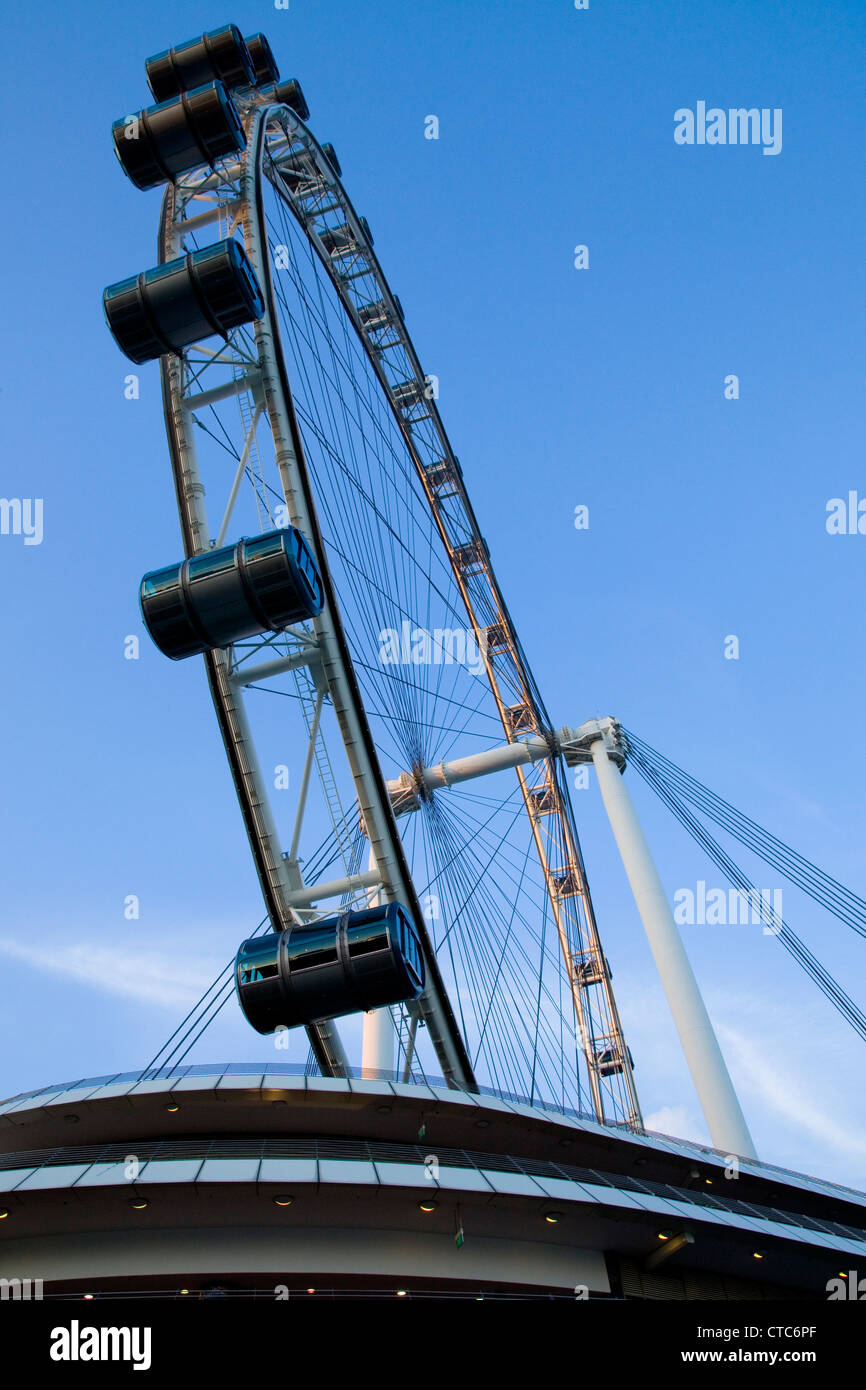 Singapore Flyer, big eye, tourist attraction,cityscape,view,towering,destination,vacation,holiday Stock Photo