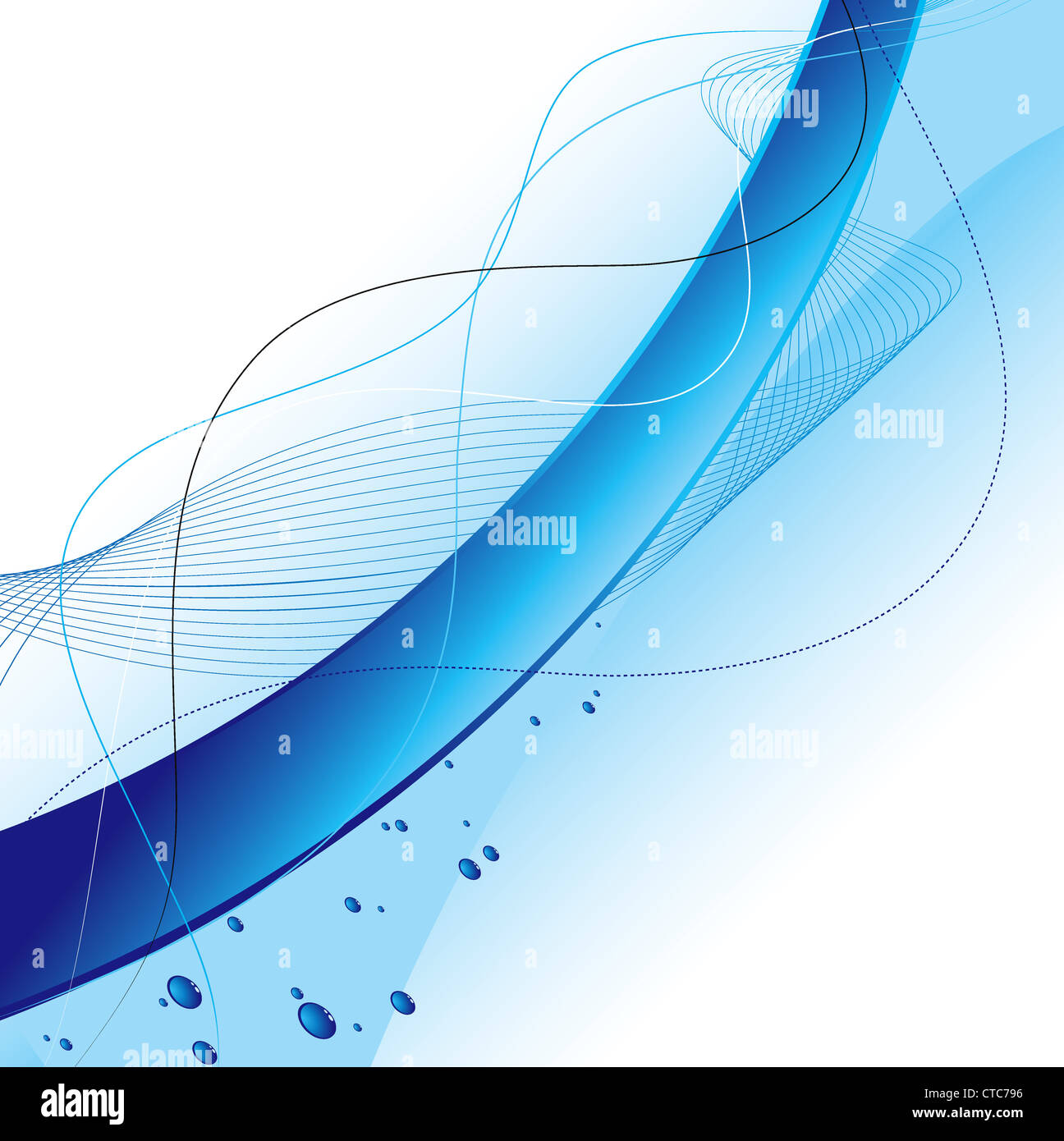 blue abstract background with waves Stock Photo - Alamy