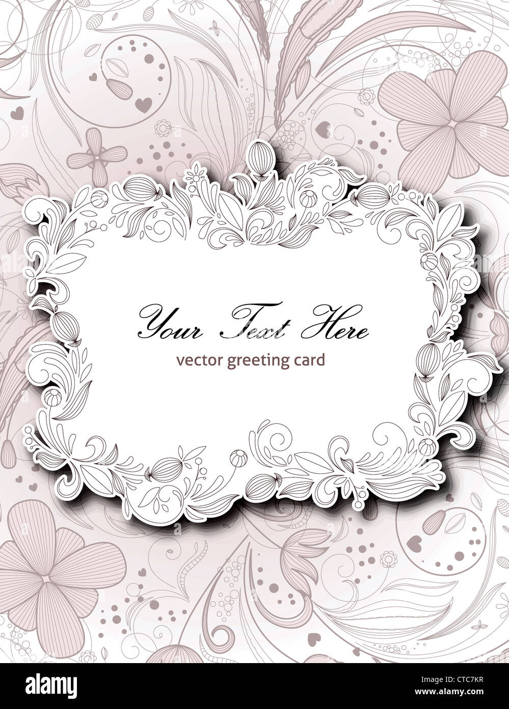 floral frame vector illustration Stock Photo - Alamy