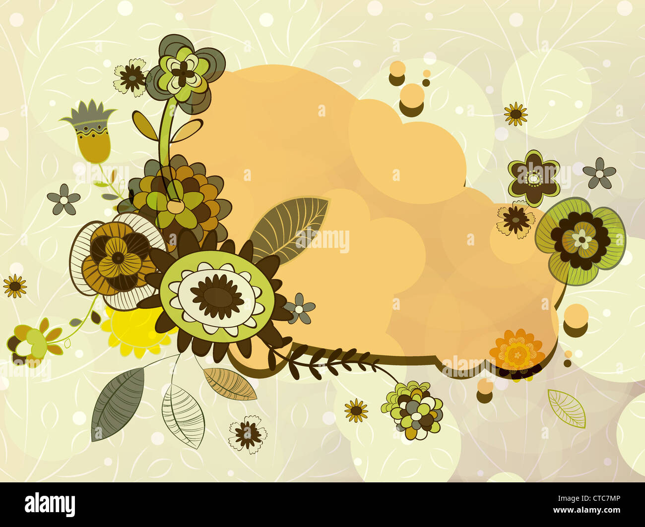 abstract floral frame vector illustration Stock Photo - Alamy