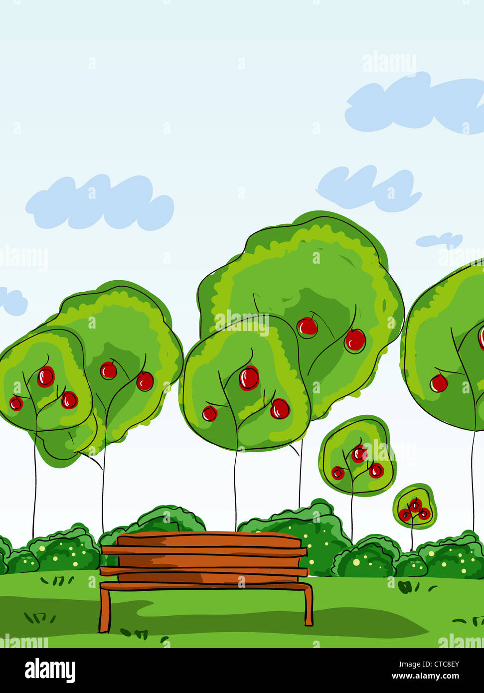 Cartoon trees hi-res stock photography and images - Alamy