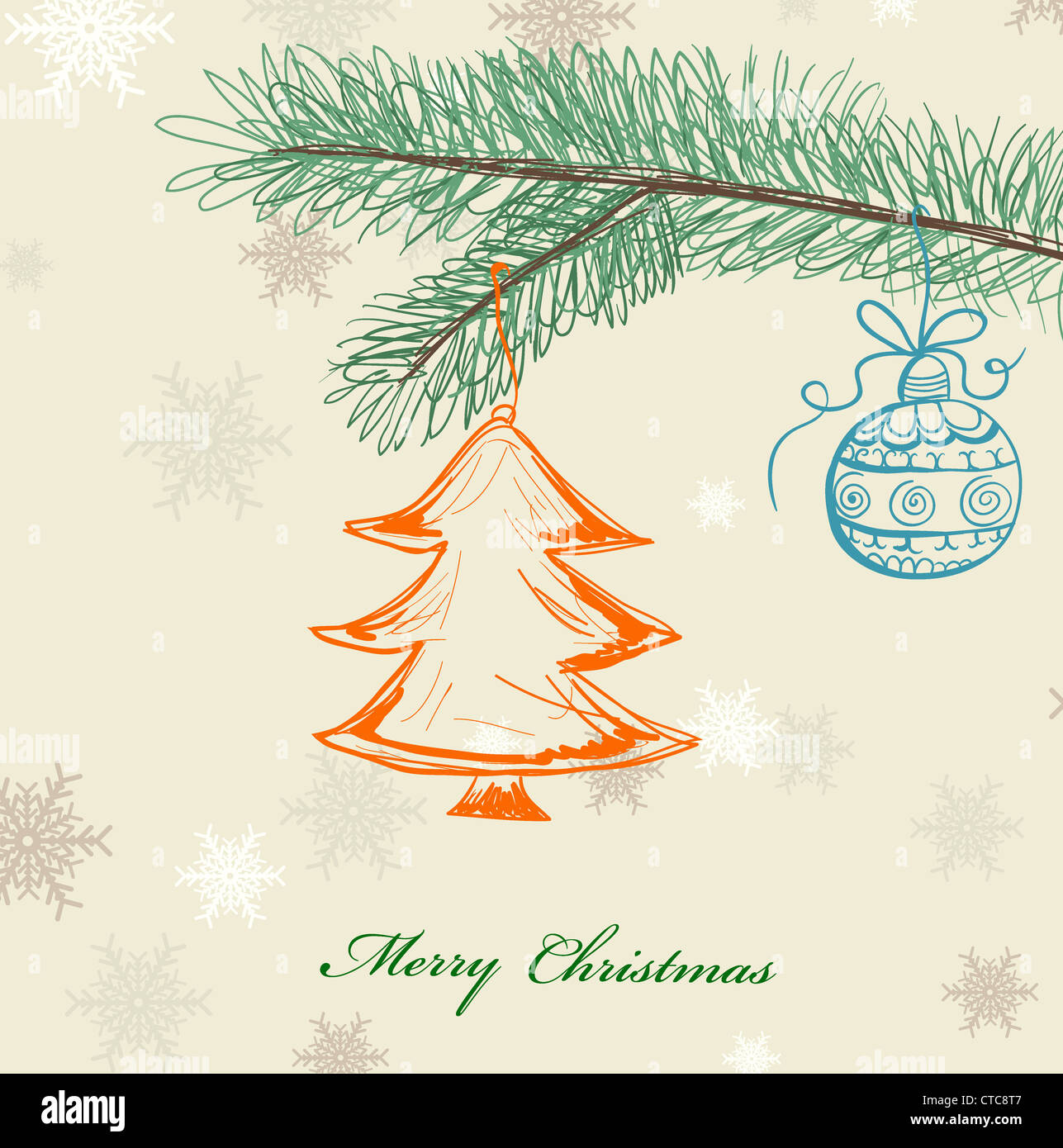 vector christmas greeting card Stock Photo - Alamy