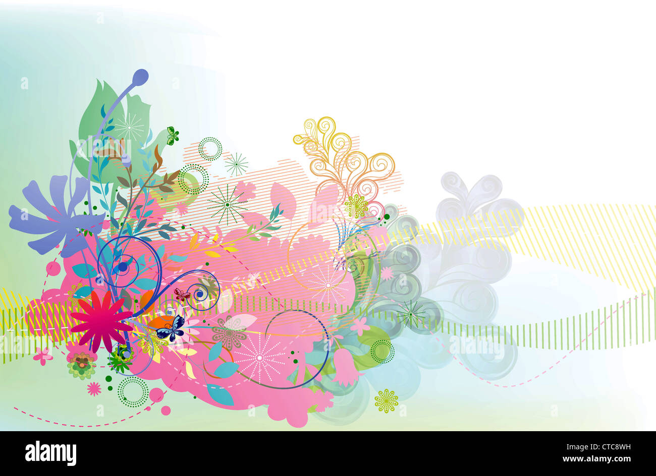pastel floral vector illustration Stock Photo - Alamy