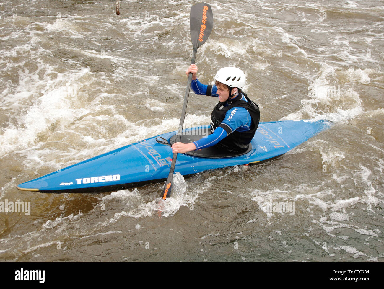Canoeist Holme Pierrepont Nottingham Stock Photo Alamy