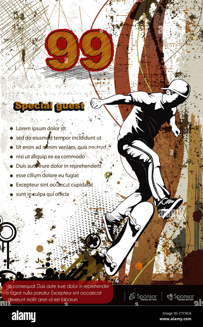 urban poster vector illustration Stock Photo - Alamy