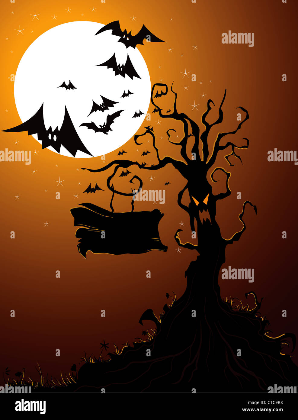 halloween background vector illustration Stock Photo - Alamy