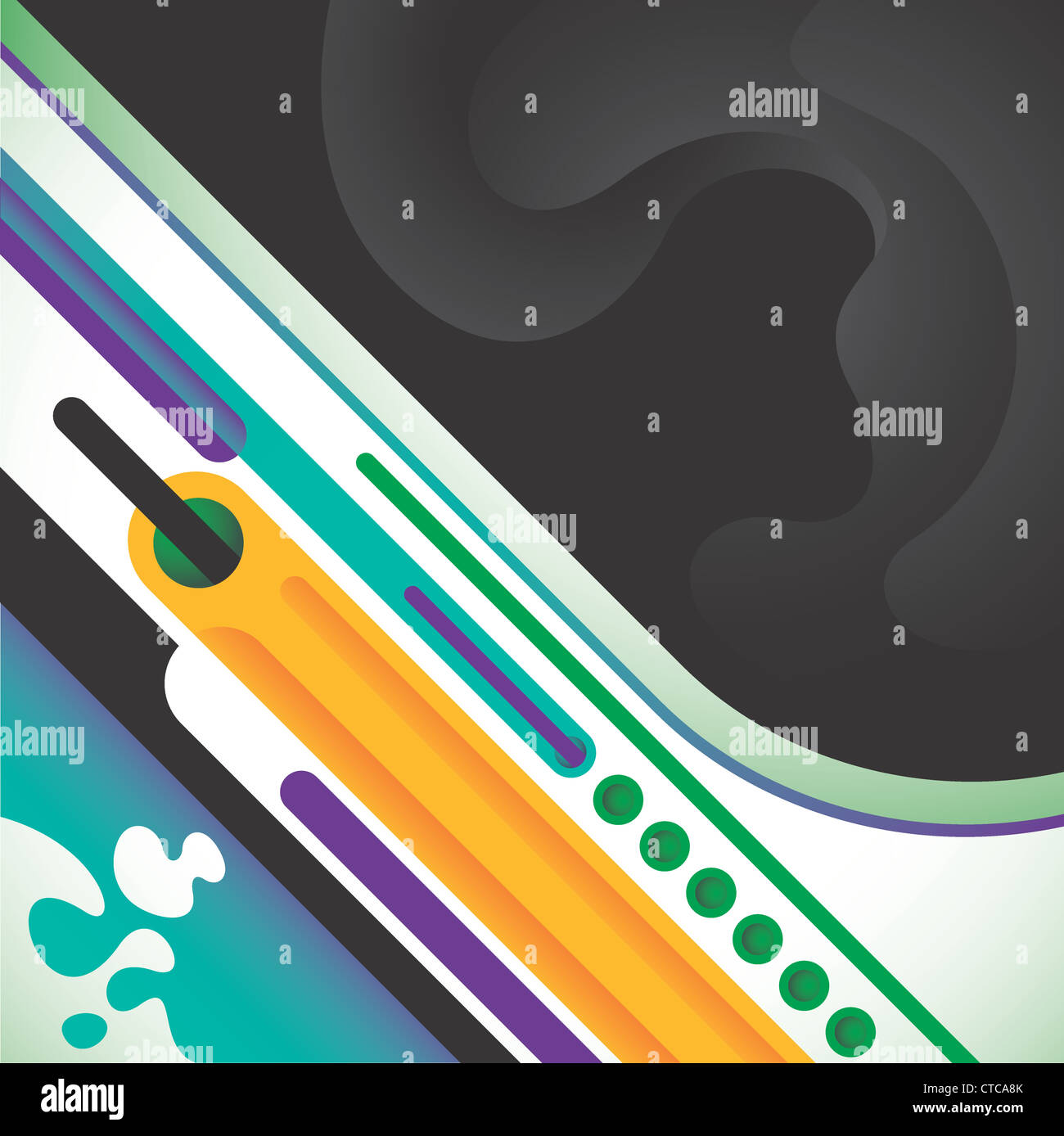 Abstract background with designed shapes in color Stock Photo - Alamy