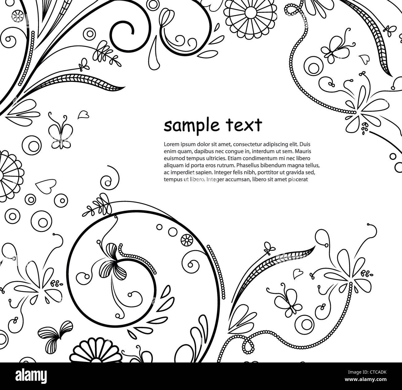 vector abstract floral background Stock Photo - Alamy