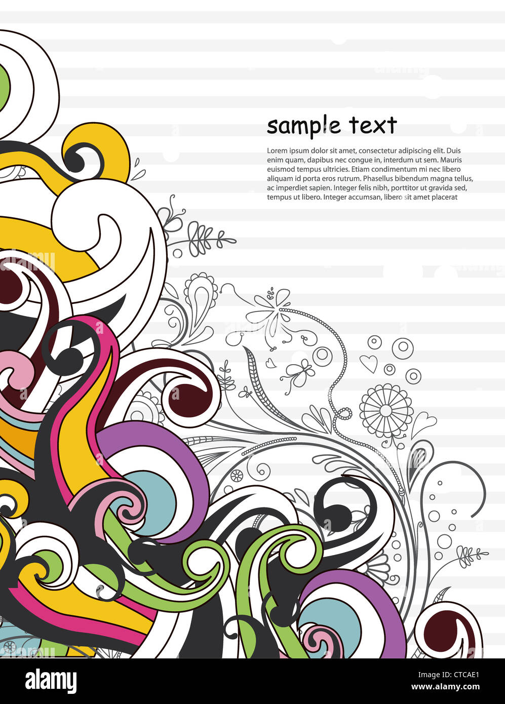 vector abstract floral background Stock Photo - Alamy