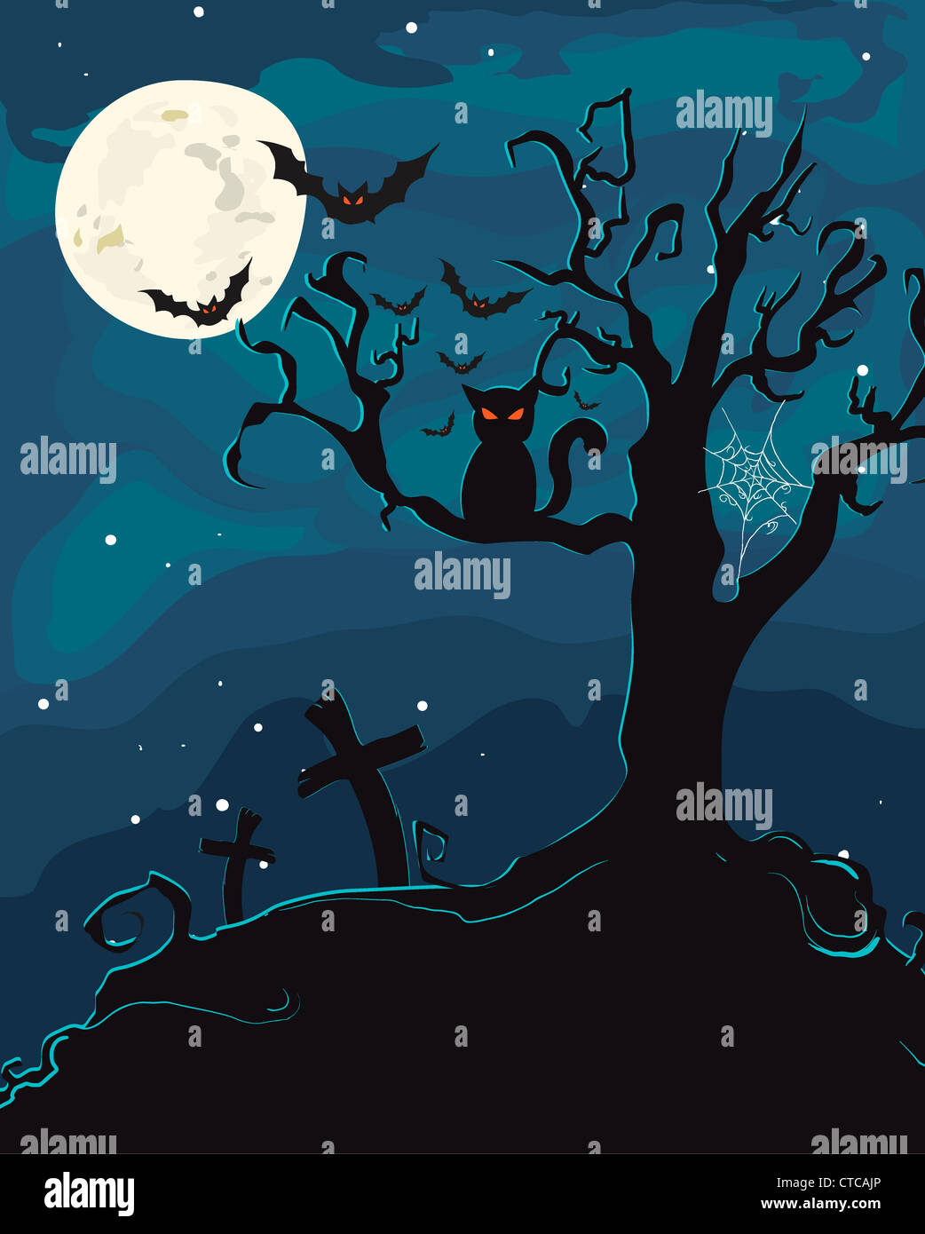 halloween background vector illustration Stock Photo - Alamy