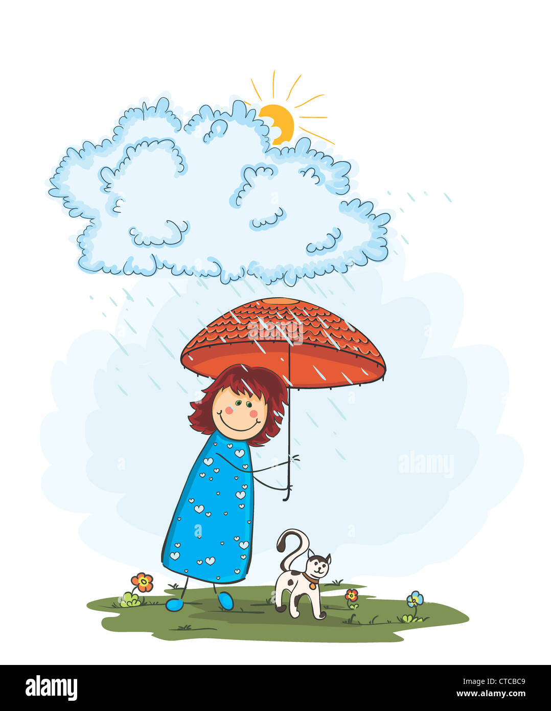 cartoon background vector illustration Stock Photo - Alamy