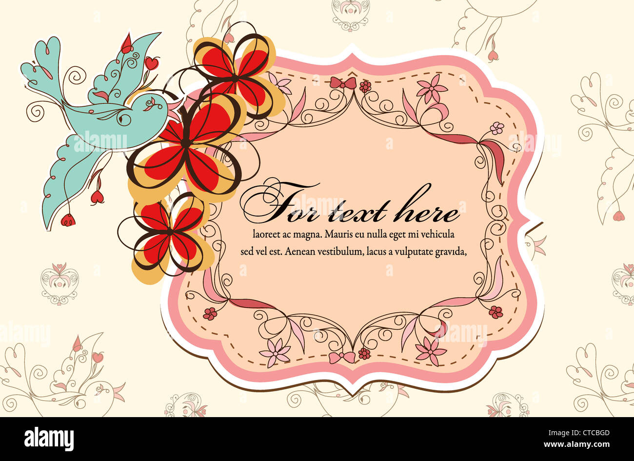 Spring Vector Frame vector colorful spring frame Stock Photo - Alamy