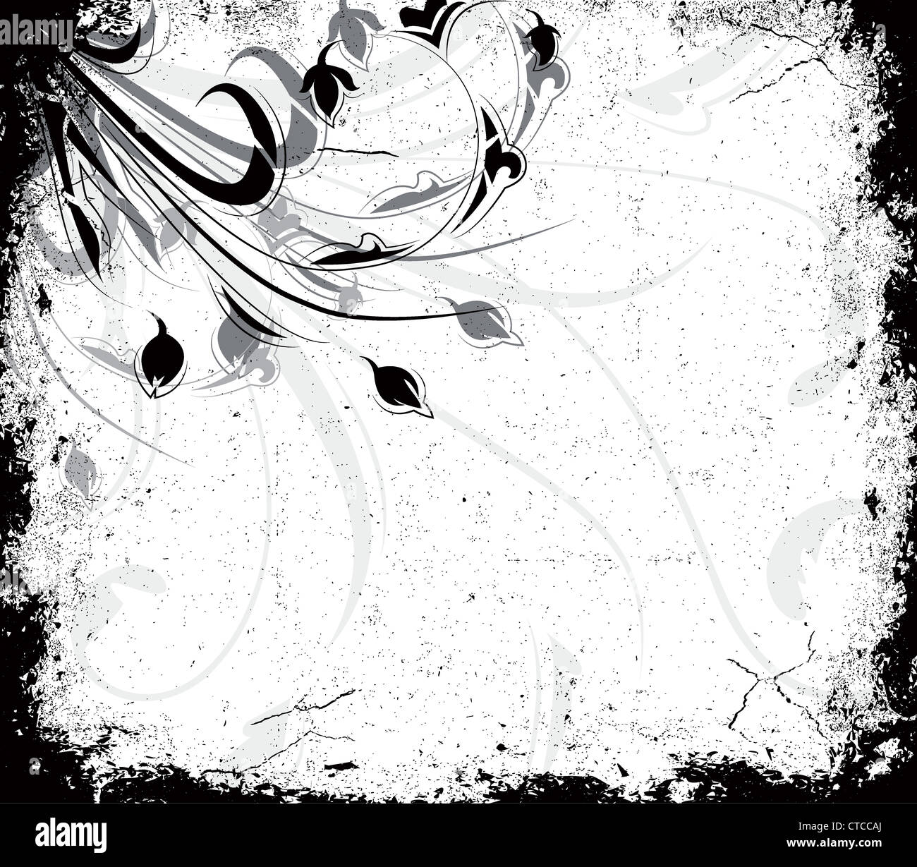 vintage grunge floral background vector illustration Stock Photo - Alamy