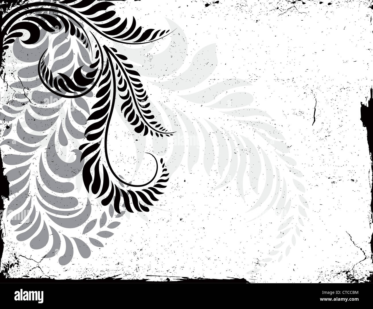 vintage grunge floral background vector illustration Stock Photo - Alamy