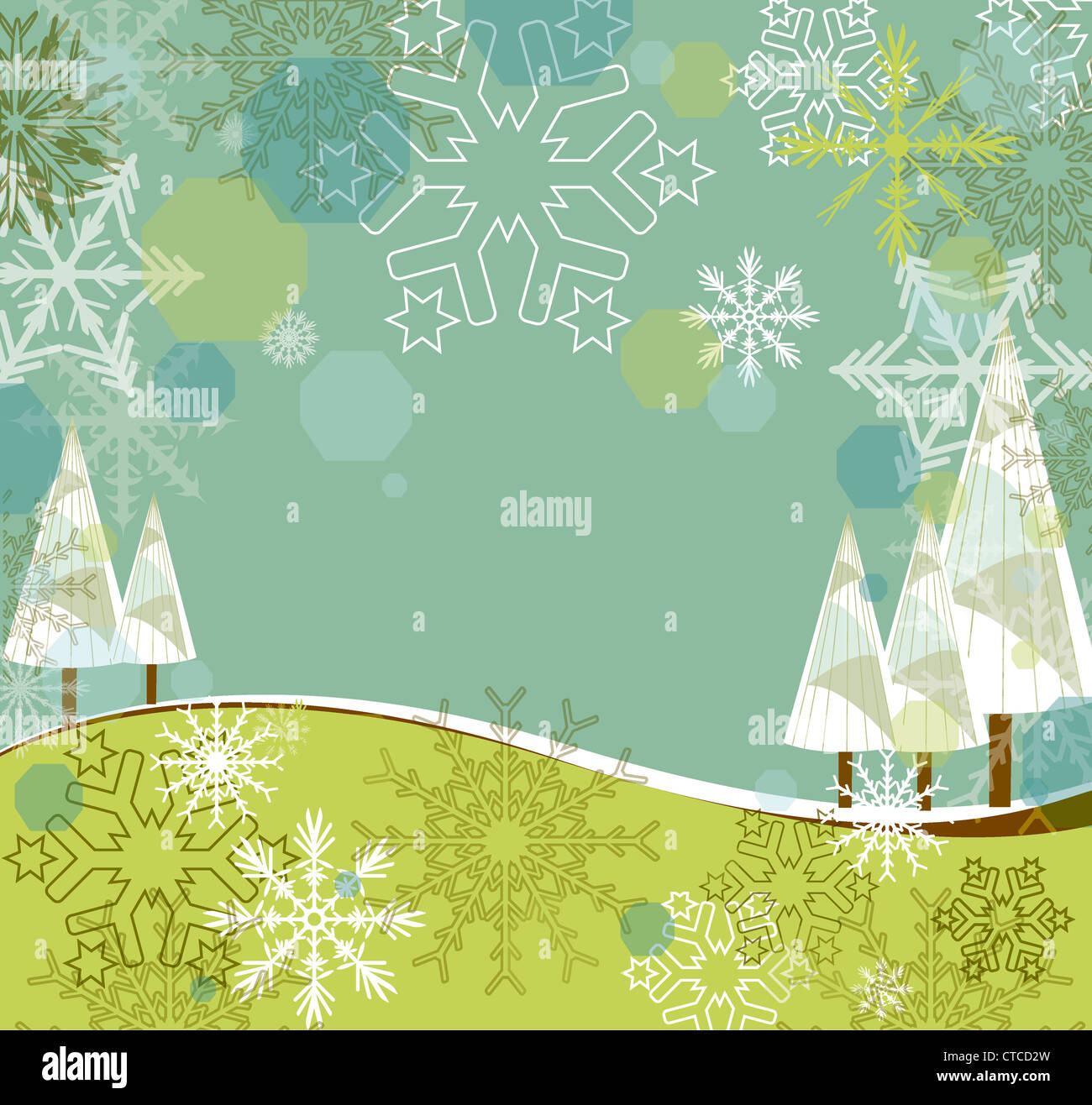 winter background with trees vector illustration Stock Photo - Alamy
