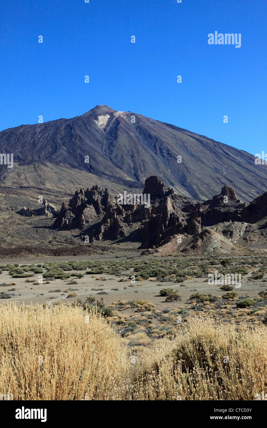 Spain, Canary Islands, Tenerife, Pico del Teide, volcano, Los Roques, Stock Photo