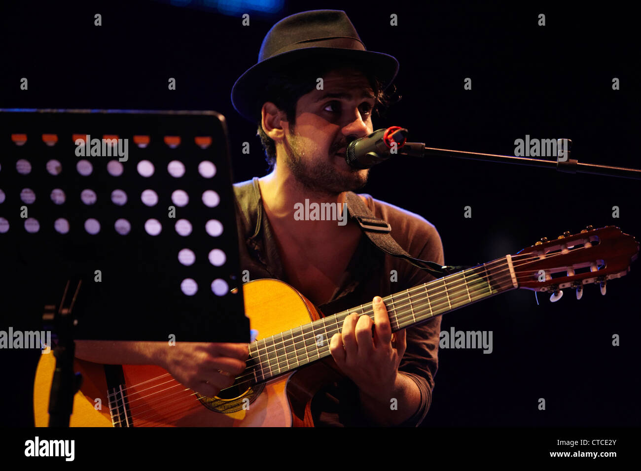 BAROLO, ITALY - JULY 15: Singer Alessandro Mannarino at Collisioni 2012 ...