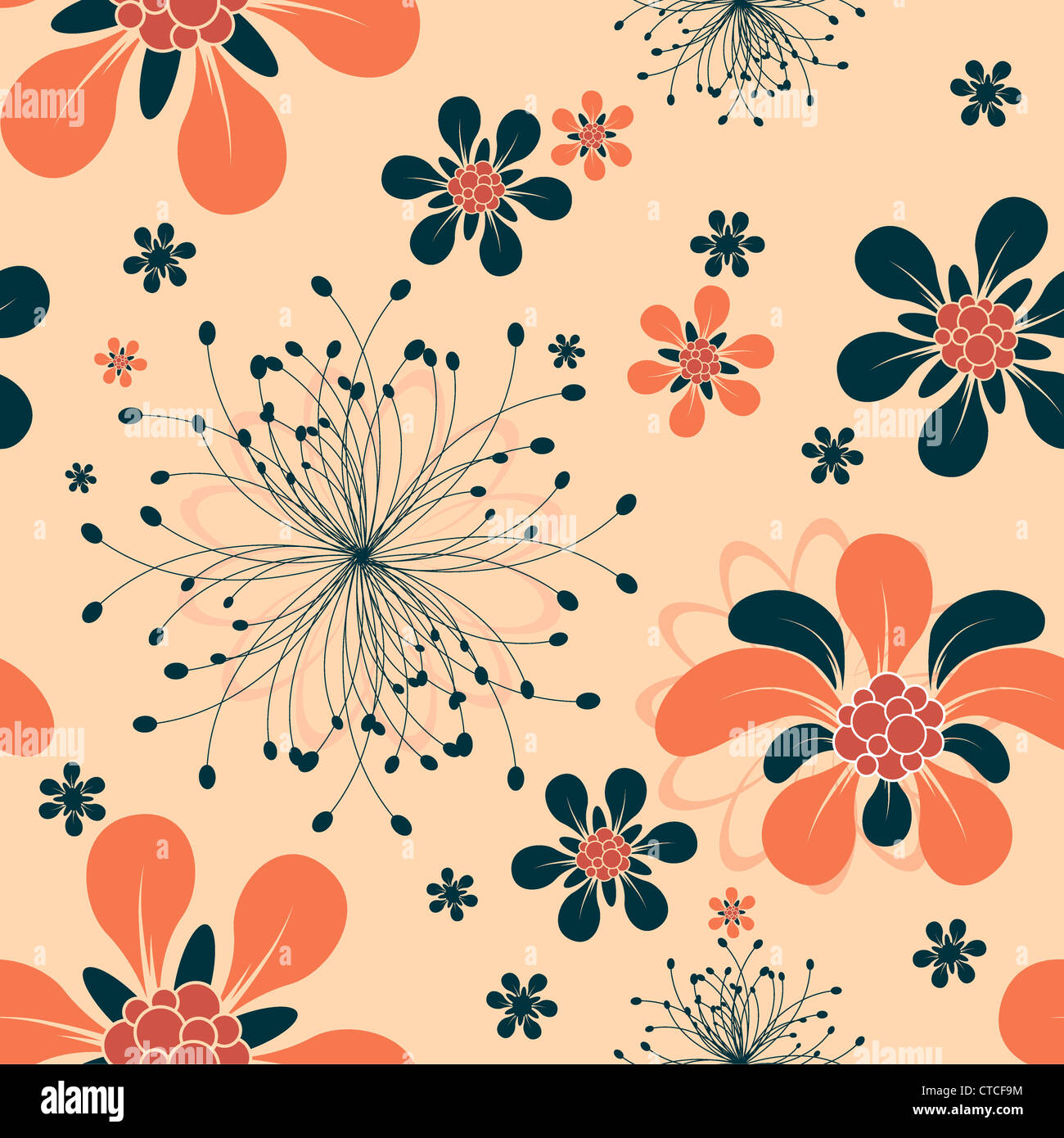 abstract seamless floral background vector illustration Stock Photo - Alamy