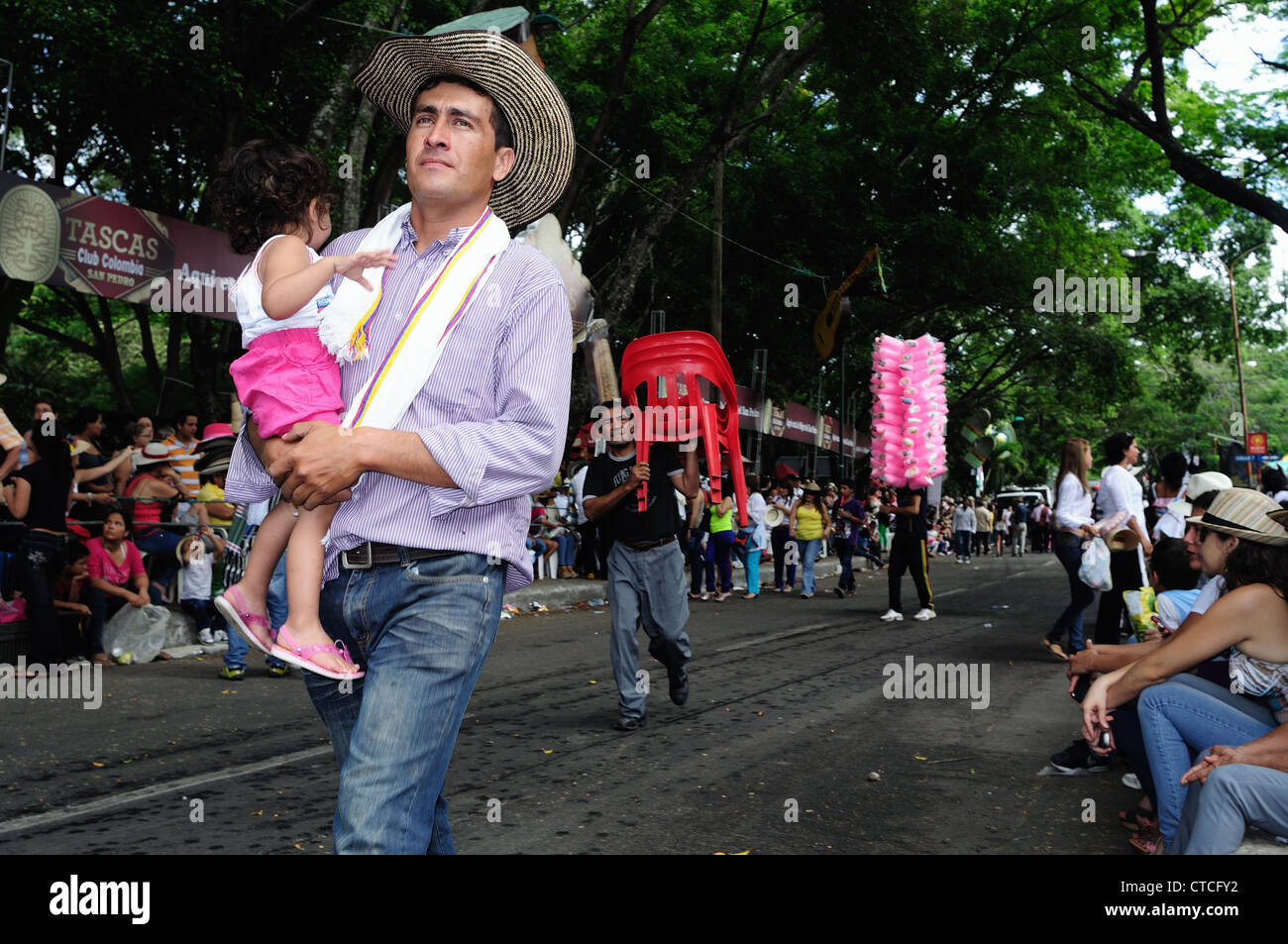 ' Festival folclorico del Bambuco ' ( San Pedro y San Juan ) in NEIVA. Department of Huila. COLOMBIA Stock Photo