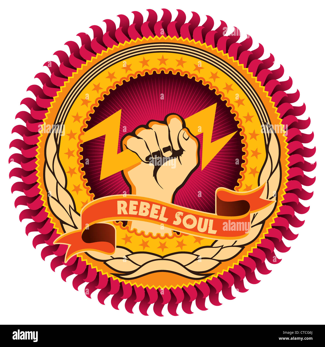Strong Emblems Urban colorful emblem with strong fist Stock Photo - Alamy