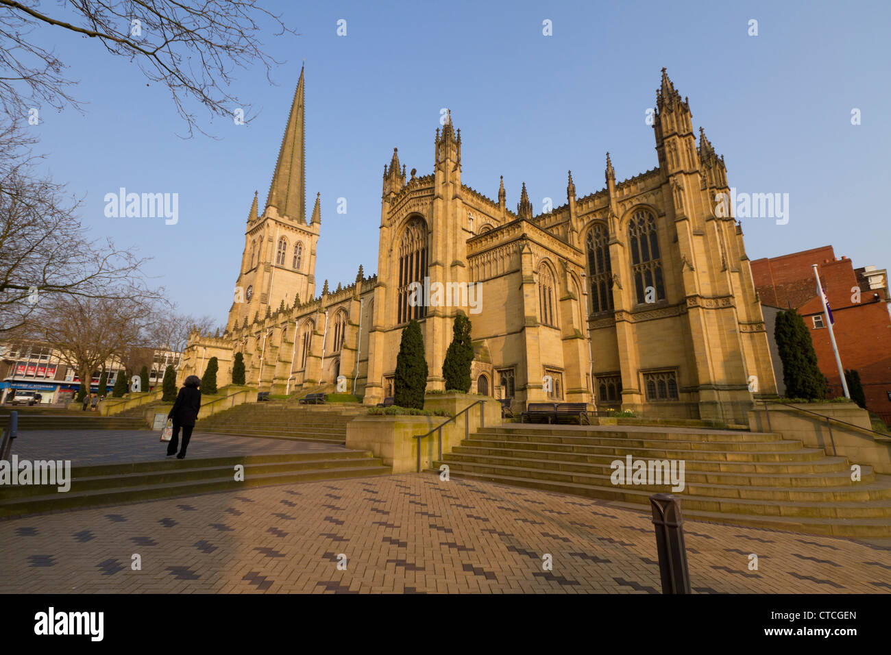 Cathedral church of all saints in wakefield hires stock photography