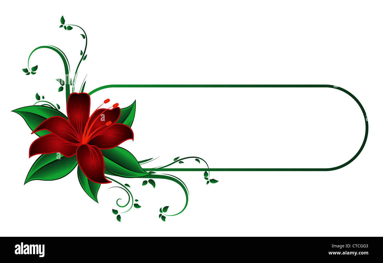 abstract floral frame vector illustration Stock Photo - Alamy