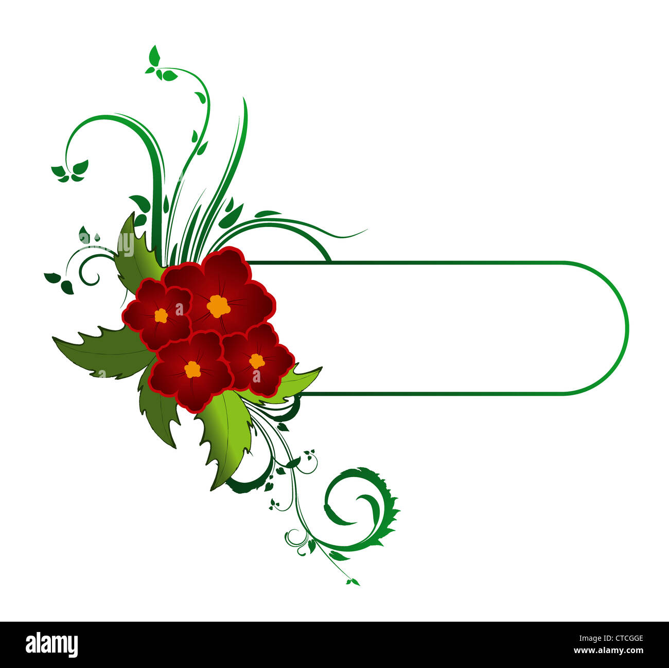 abstract floral frame vector illustration Stock Photo - Alamy