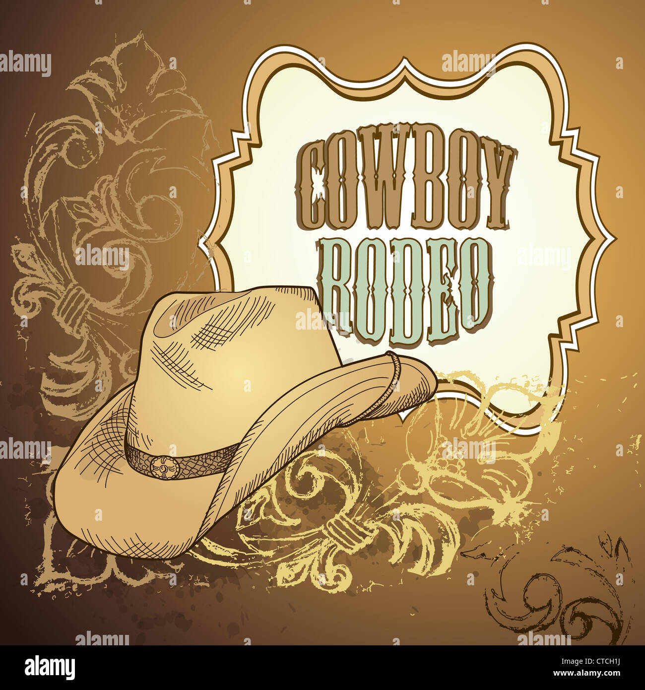 Cowboy hat design Stock Photo Alamy