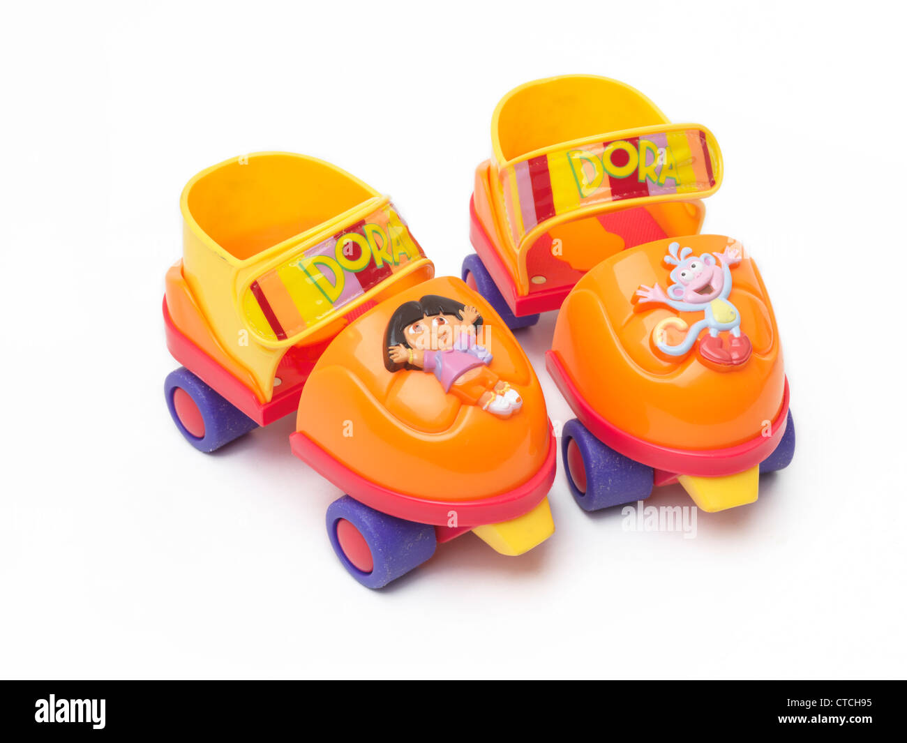 Children's Roller Skates Dora the Explorer Stock Photo