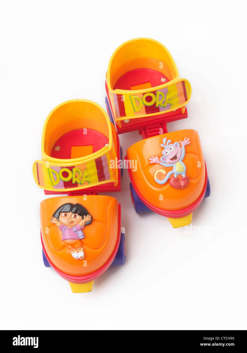 Children's Roller Skates Dora the Explorer Stock Photo