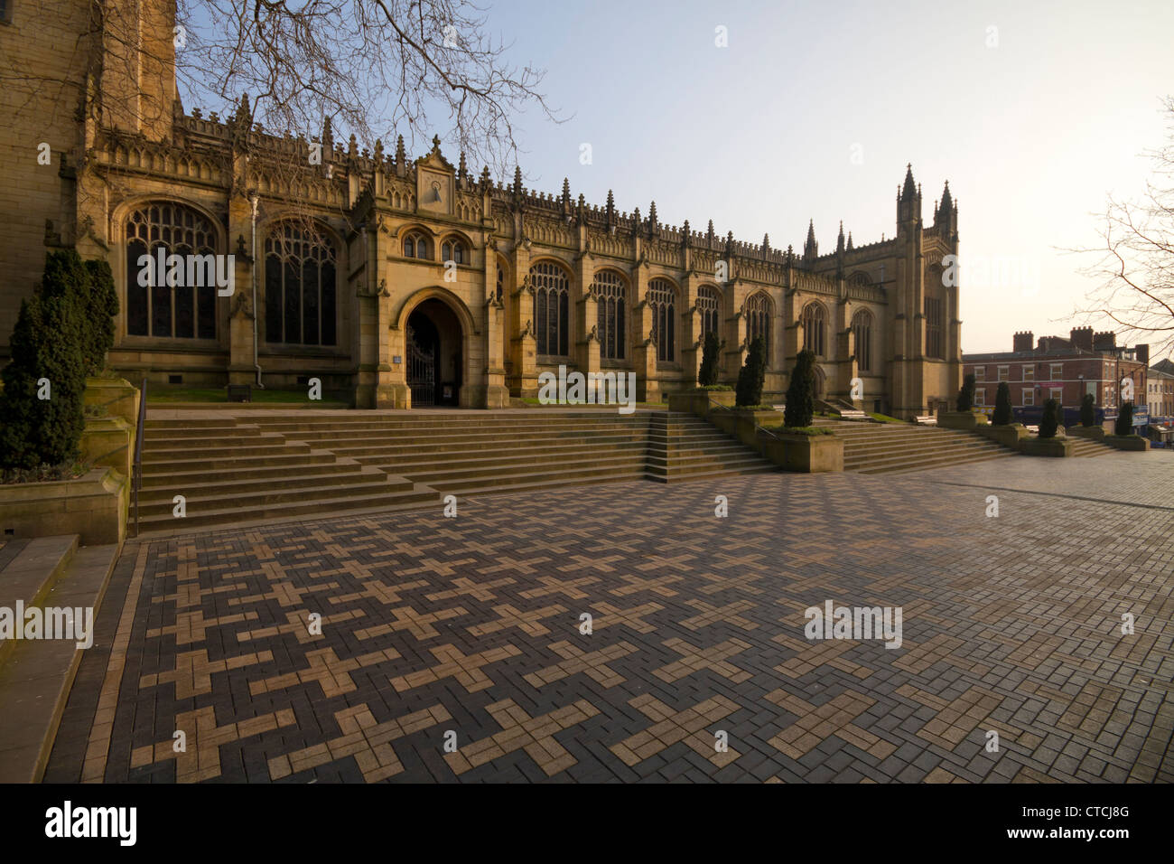 Cathedral church of all saints in wakefield hires stock photography
