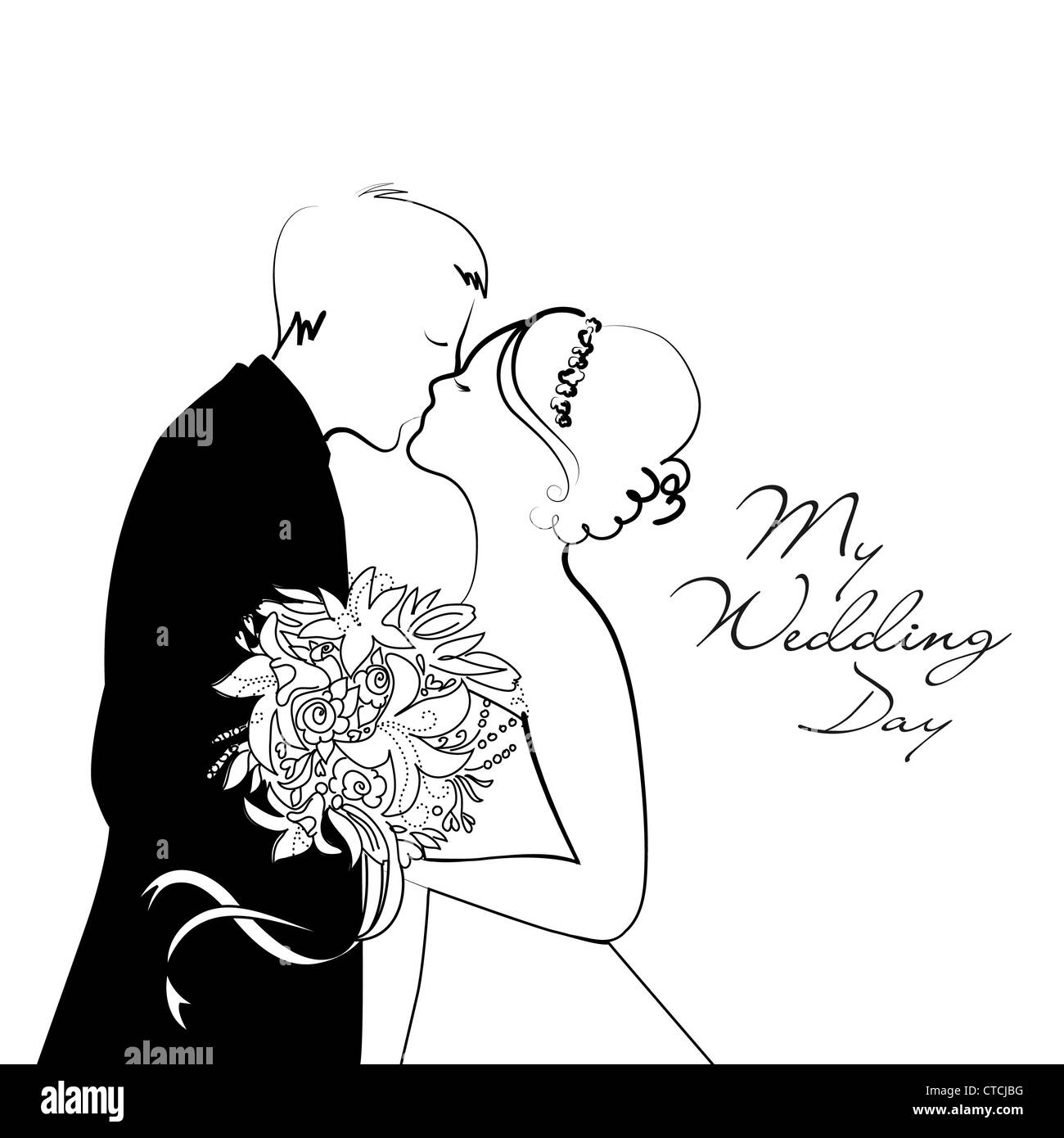Black and White Wedding Background Stock Photo - Alamy