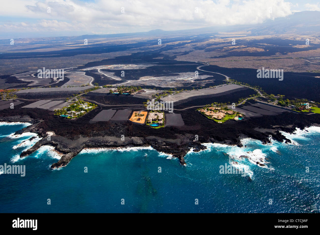 Lava lots, Kohala Coast, Island of Hawaii Stock Photo