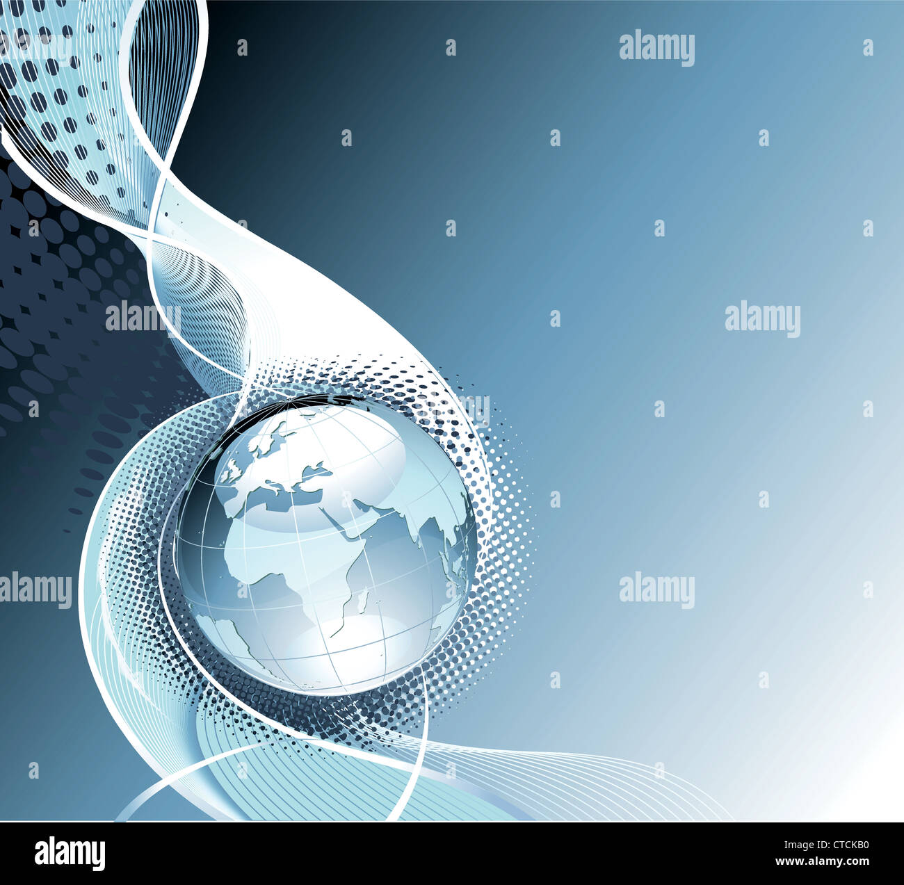 Vector illustration of abstract Background with Glossy Earth Globe ...