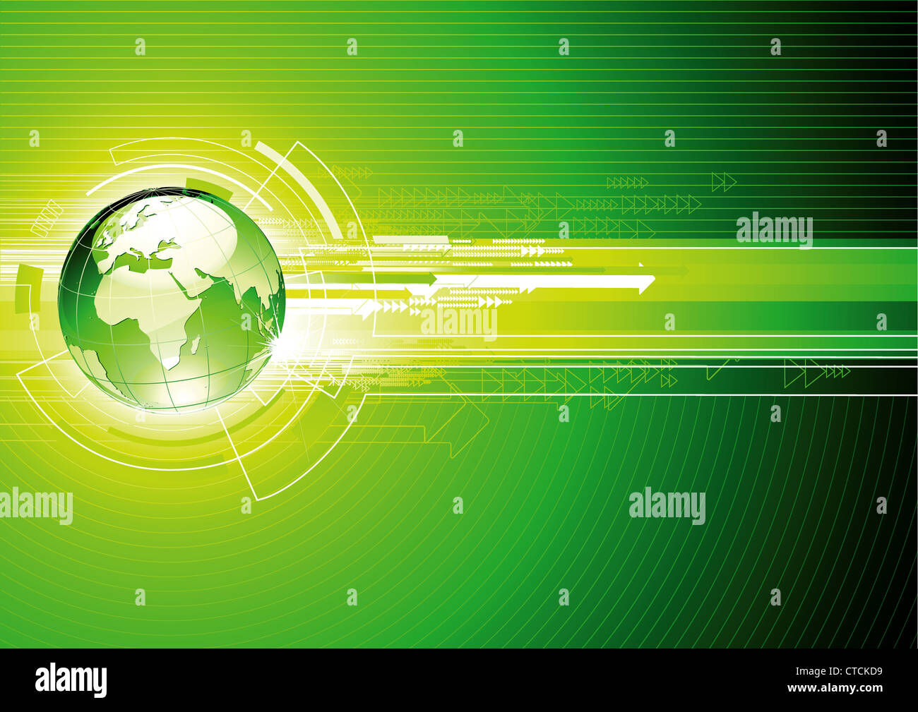 Vector illustration of abstract hi-tech Background with Glossy Earth ...