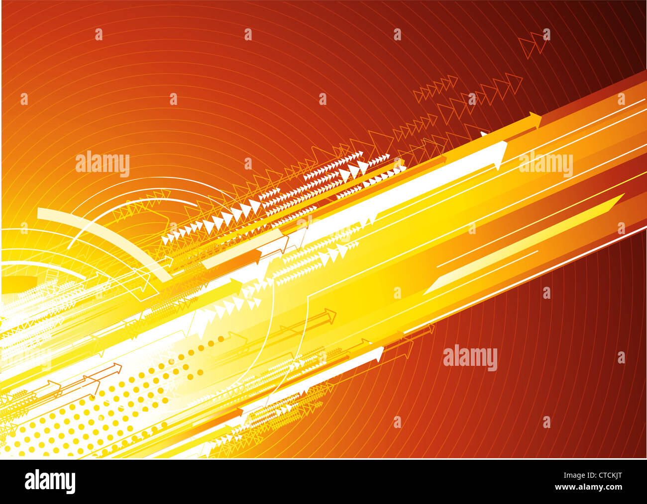Vector illustration of abstract orange hitech Background Stock Photo